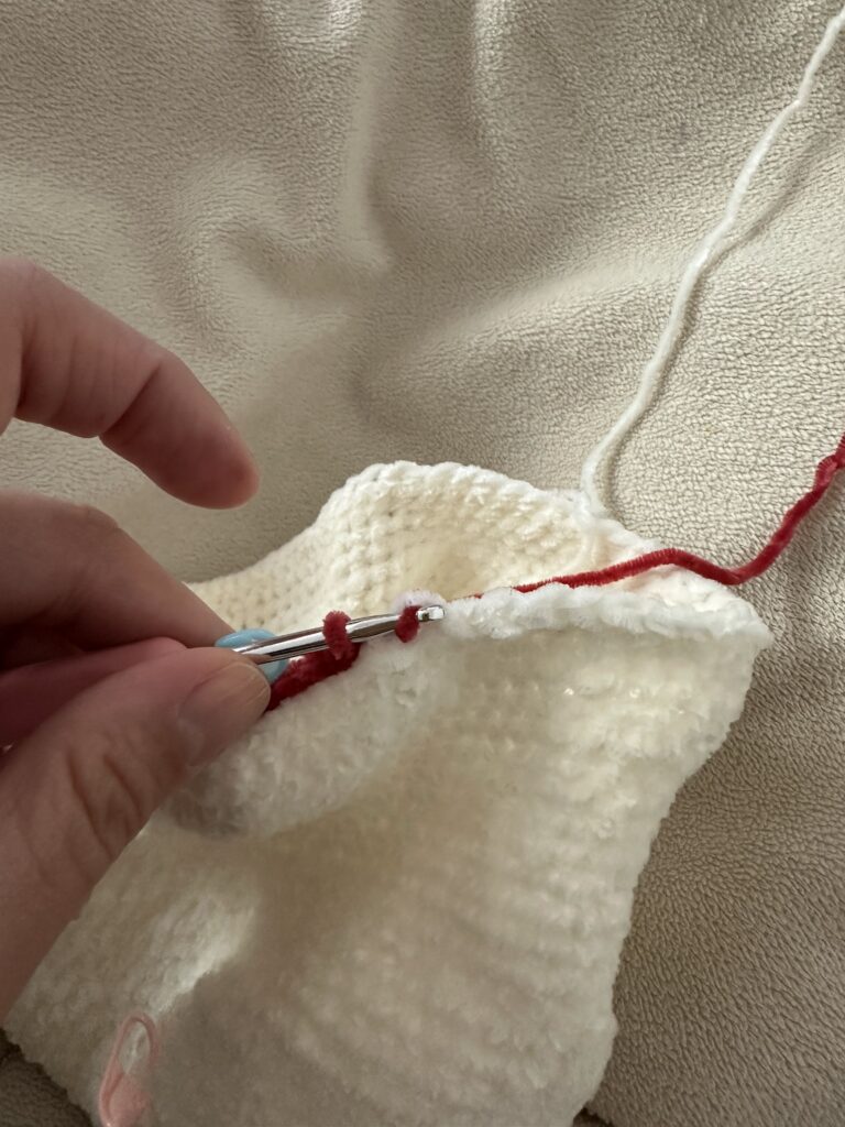 Candy cane pillow