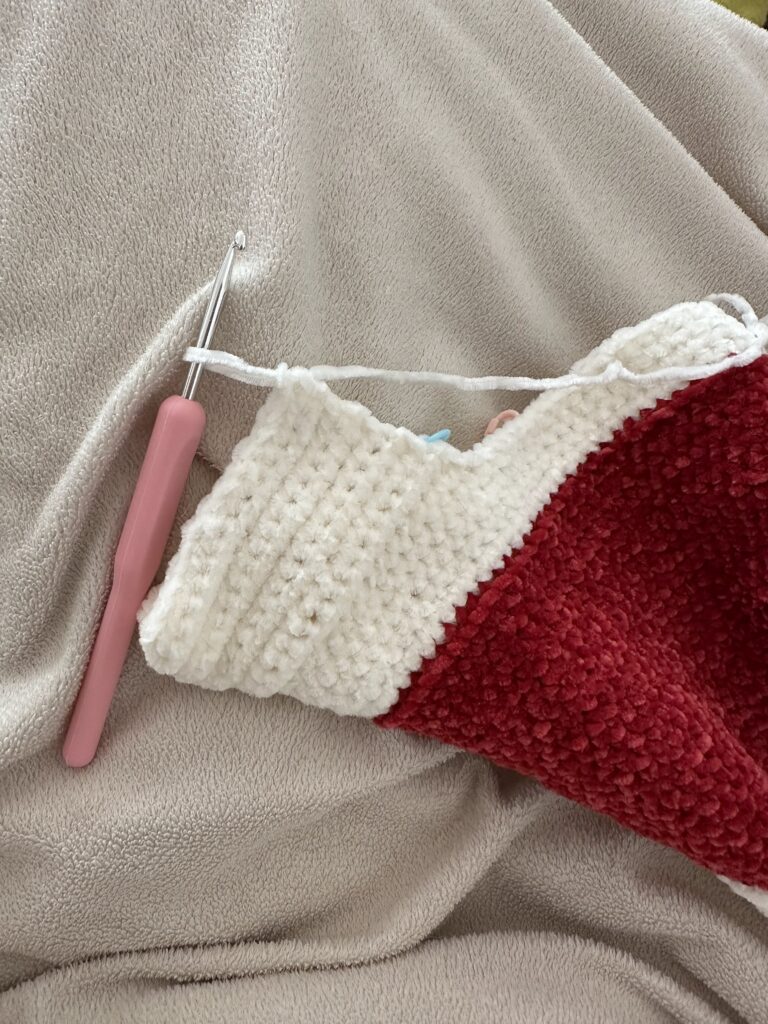 Candy Cane Crochet Pillow
