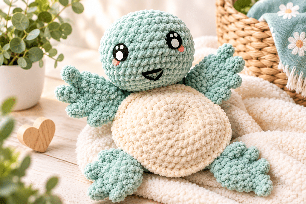 free crochet pattern amigurumi turtle kawaii